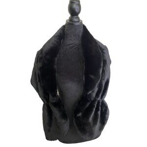 Black Faux Fur NWT Stole Wrap Shawl Bridal Evening Wedding Formal Capelet Party